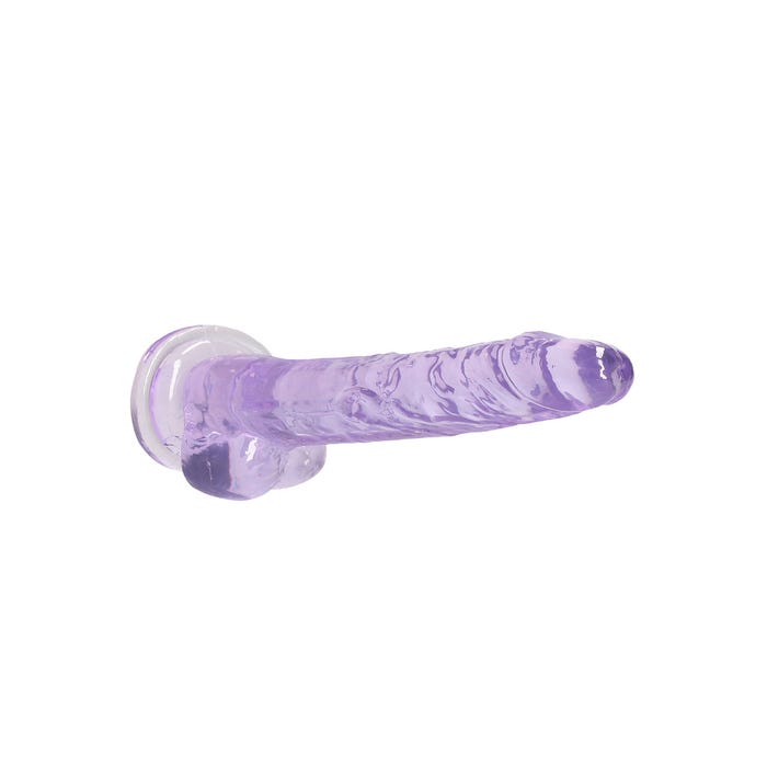 Gode avec Testicules Crystal Clear 17,8 cm