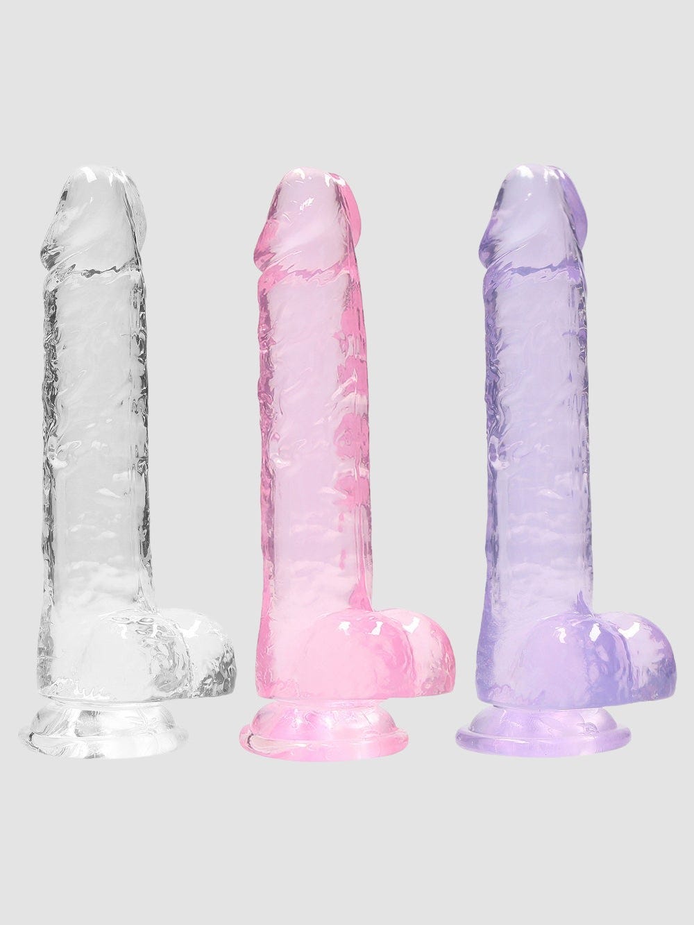 Gode avec Testicules Crystal Clear 20,3 cm