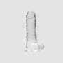 Gode avec Testicules Crystal Clear 22,9 cm