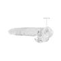 Gode avec Testicules Crystal Clear 22,9 cm
