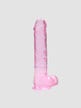 Gode avec Testicules Crystal Clear 22,9 cm