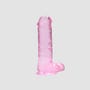 Gode avec Testicules Crystal Clear 22,9 cm