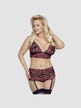 Ensemble 2 Pièces Ouvert Dentelle et Perles Rouge & Noir GT
