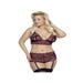 Ensemble 2 Pièces Ouvert Dentelle et Perles Rouge & Noir GT