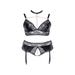 Ensemble 2 Pièces Wetlook & Dentelle Noir GT