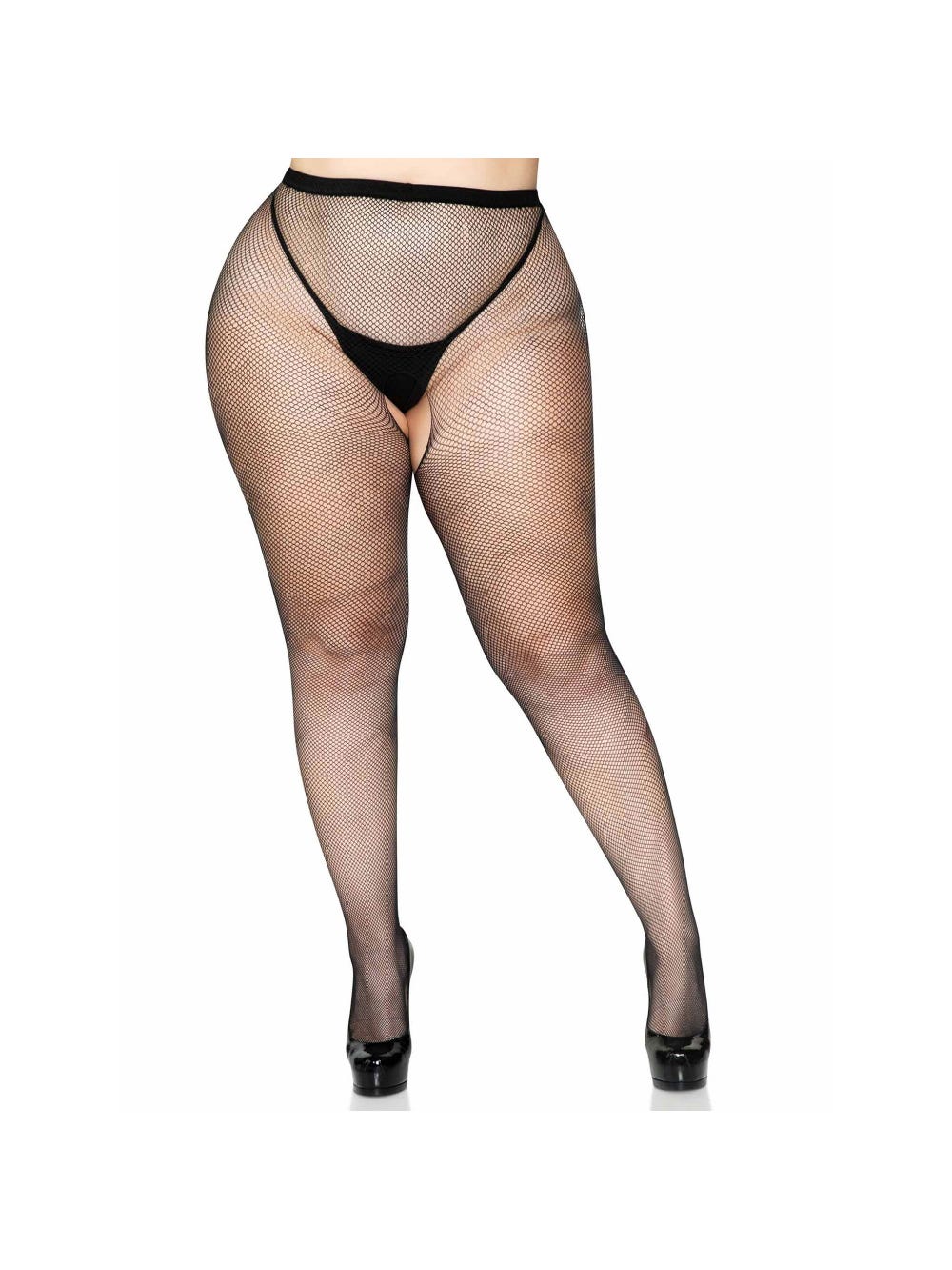 Collant ouvert résille Ginny noir GT main product photo