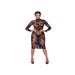 Robe Transparente Motif Floral Noire