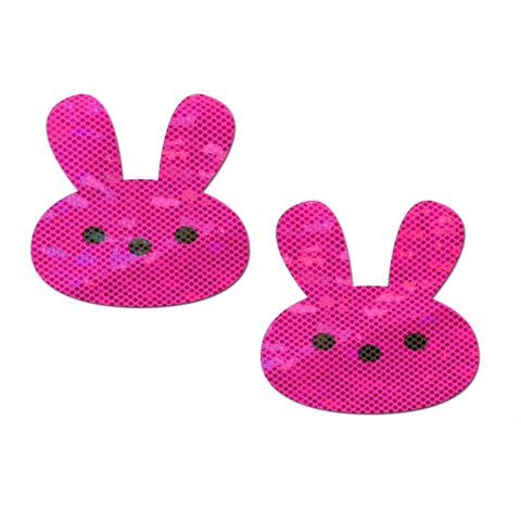 Cache-Tétons Lapin Glitter Rose