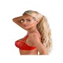 Soutien-Gorge Dentelle Florale Rouge & Argent