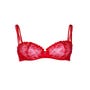 Soutien-Gorge Dentelle Florale Rouge & Argent