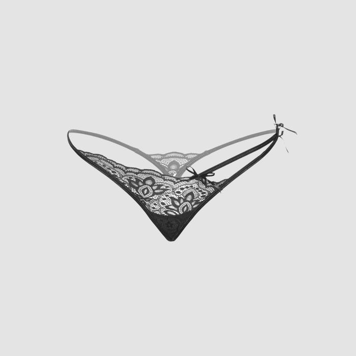 String Asymétrique Gina Noir