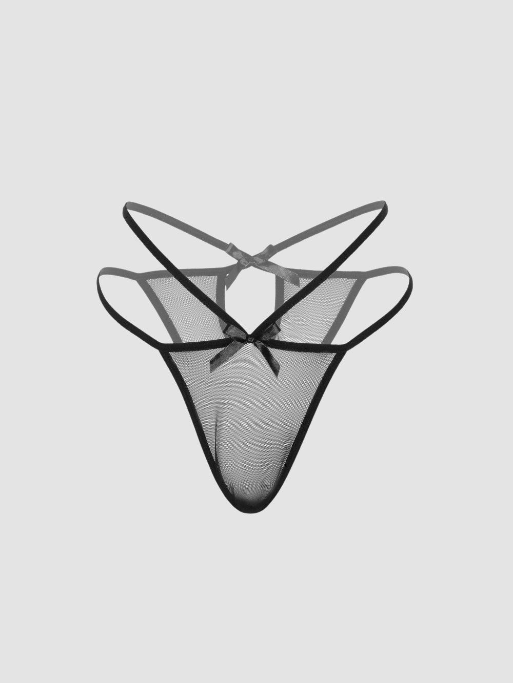 String Taille Haute Scarlett Noir