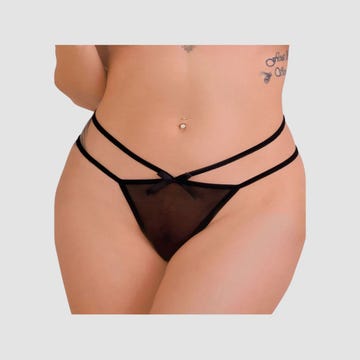 String Taille Haute Scarlett Noir