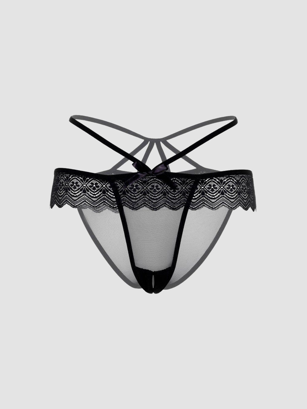 Culotte Echancrée Ouverte Taylor Noire