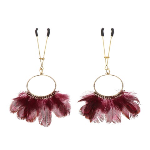 Pinces à Tétons Tweezers with Feathers Taboom