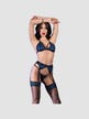 Ensemble 4 Pièces Dentelle CR4468 Bleu & Noir