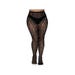 Collant Résille 9716 Motif Léopard Noir