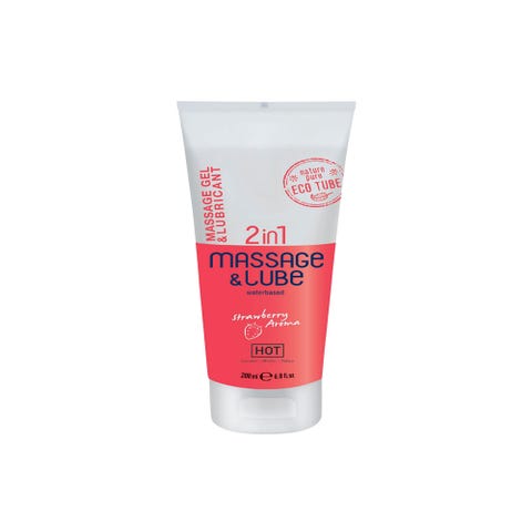 Lubrifiant & Gel de Massage Fraise 200 ml