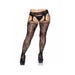 Collant Porte-Jarretelles 1952 Dentelle Florale Noir