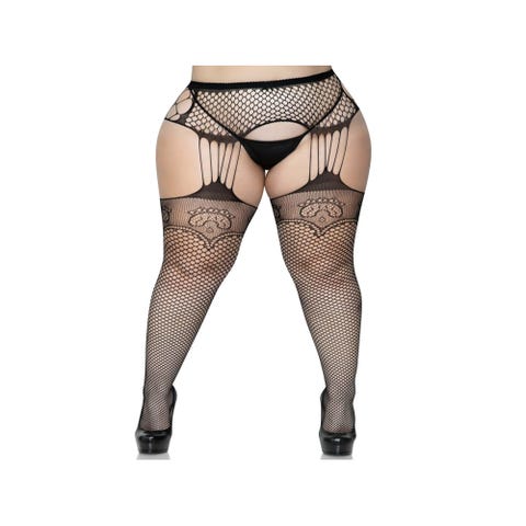 Collant Porte-Jarretelles 1063X Résille à Motifs GT