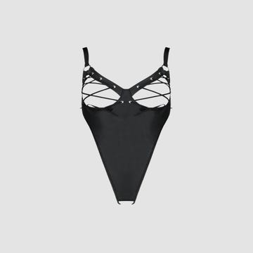 Body Ouvert Celine Leather Collection Noir