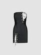 Robe Ouverte Celine Leather Collection Noire
