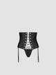 Porte-Jarretelles & String Celine Leather Collection Noirs