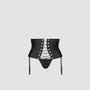 Porte-Jarretelles & String Celine Leather Collection Noirs