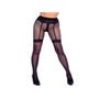 Collant Ouvert Effet Porte-Jarretelles & Résille Noir