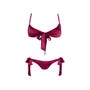 Maillot de Bain 2 Pièces Noeuds Bordeaux