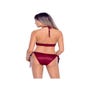 Maillot de Bain 2 Pièces Noeuds Bordeaux