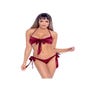 Maillot de Bain 2 Pièces Noeuds Bordeaux
