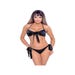 Maillot de Bain 2 Pièces Noeuds Noir