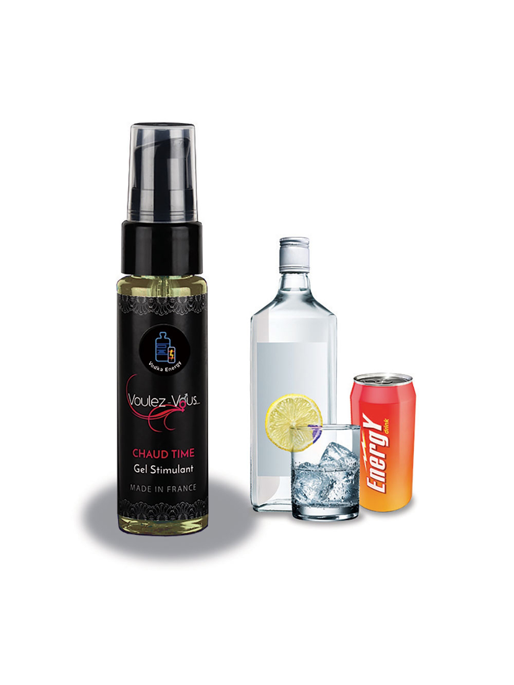 Gel stimulant chauffant Chaud Time vodka energy 35 ml