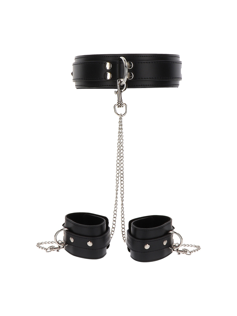 Kit Collier BDSM Heavy D-Ring et Menottes Luxury Bondage