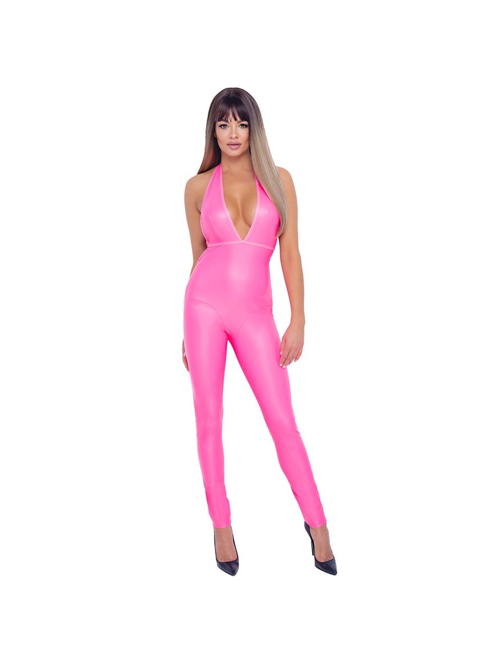 Combinaison Dos Nu Rose Bonbon main product photo