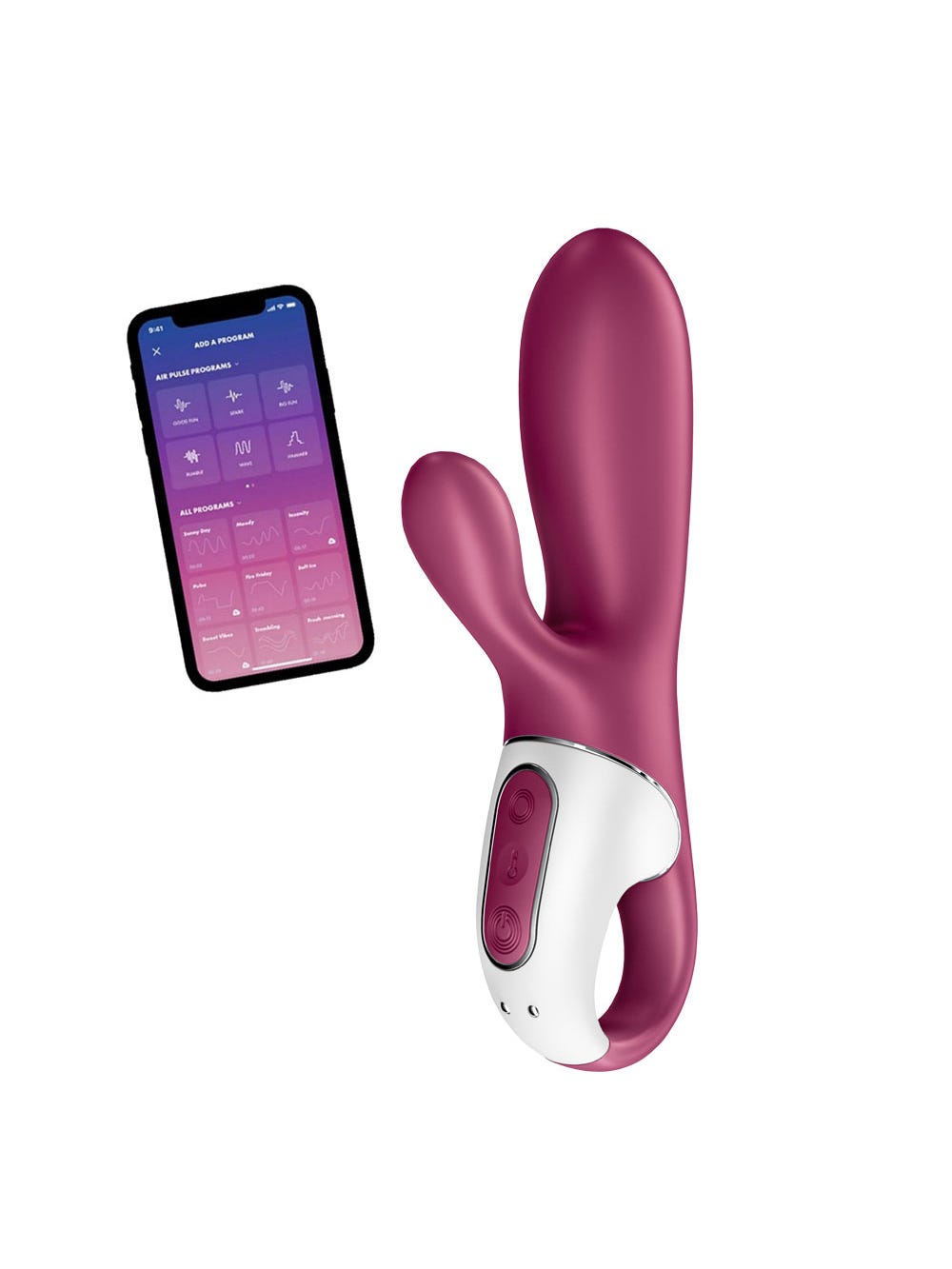 Vibromasseur Rabbit Connecté Chauffant Satisfyer Hot Bunny main product photo
