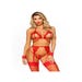 Ensemble 4 Pièces Ouvert 81653 Dentelle Rouge