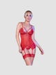 Guêpière CR4415 Dentelle Rouge