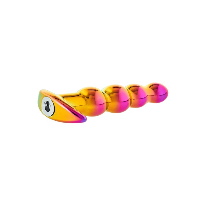 Plug Anal en Verre Vibrant Télécommandé Beaded Glamour Glass