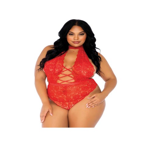 Body Ouvert 89245X Laçage Rouge GT