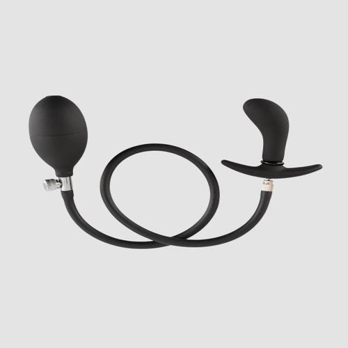 Sextoy - Plug Anal Gonflable Duobally - Silicone Noir - 18 X 9 Cm - Marque NMC