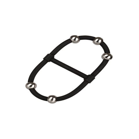 Double Cockring Maximizer Silicone Steel Beaded