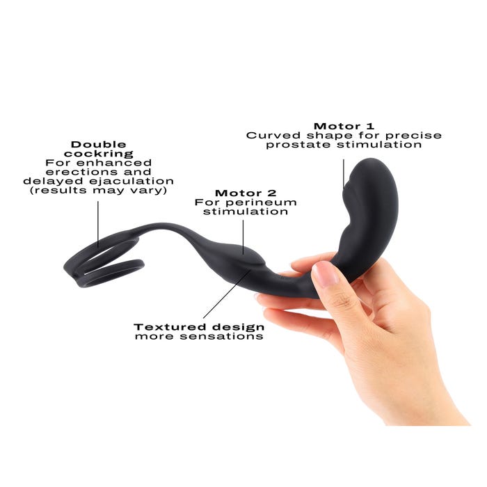 Stimulateur Prostatique Vibrant & Double Cockring P-Ring
