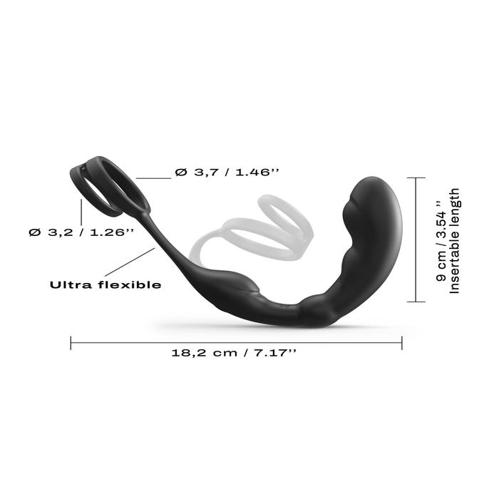 Stimulateur Prostatique Vibrant & Double Cockring P-Ring