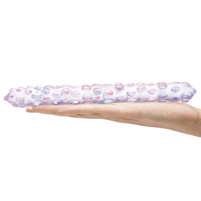 Dildo en Verre Purple Rose Nubby 22,9 cm