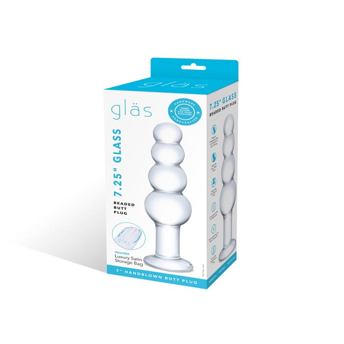 Plug Anal en Verre Beaded 17 cm