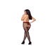 Collant Ouvert TI019 20 DEN Noir & Bordeaux