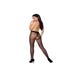 Collant Ouvert TI022 20 DEN Noir & Rouge