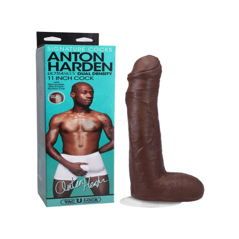 Gode XXL avec Testicules Vac-U-Lock Anton Harden 28 cm Signature Cocks